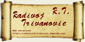 Radivoj Trivanović vizit kartica